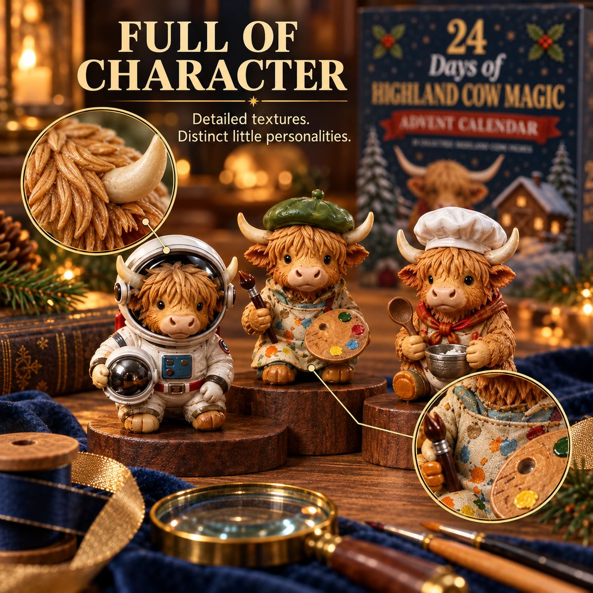 24-Day Highland Cow Advent Calendar
