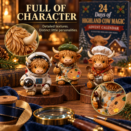 24-Day Highland Cow Advent Calendar
