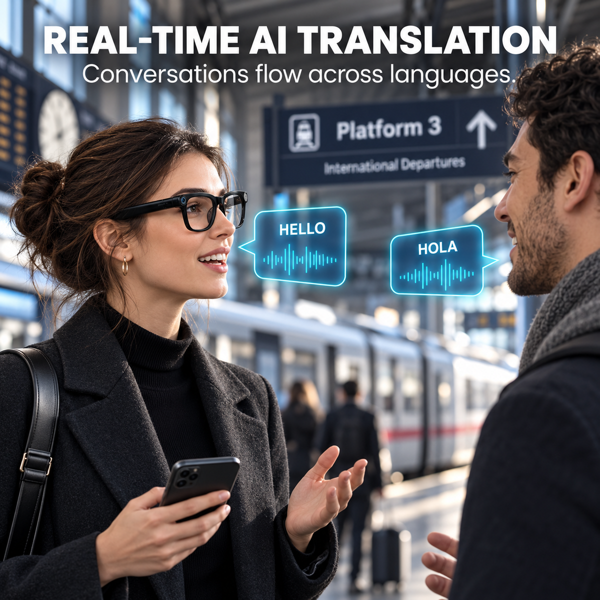🔥Free shipping🔥AI Smart Glasses with Camera, Translation & Open-Ear Audio👓