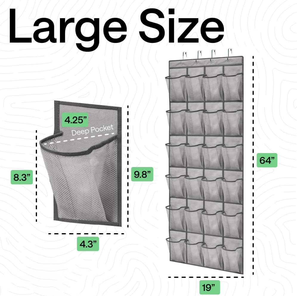 Space-Saving Over-the-Door Shoe Organizer