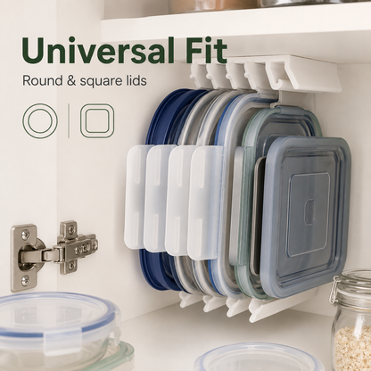 5-Slot Food Storage Lid Organizer Stop Digging. Start Grabbing.