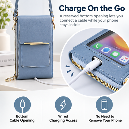 📱Touchscreen Crossbody Phone Bag with Card Slots & Dual Zippers📱