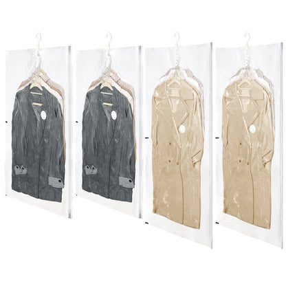 Hanging Vacuum Space Saver Bags for Clothes with 5-Layer Seal for Multiple Clothing Types