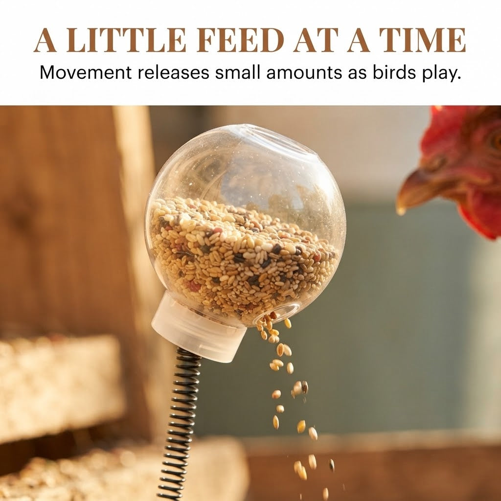 Interactive Swinging Chicken Feeder Toy