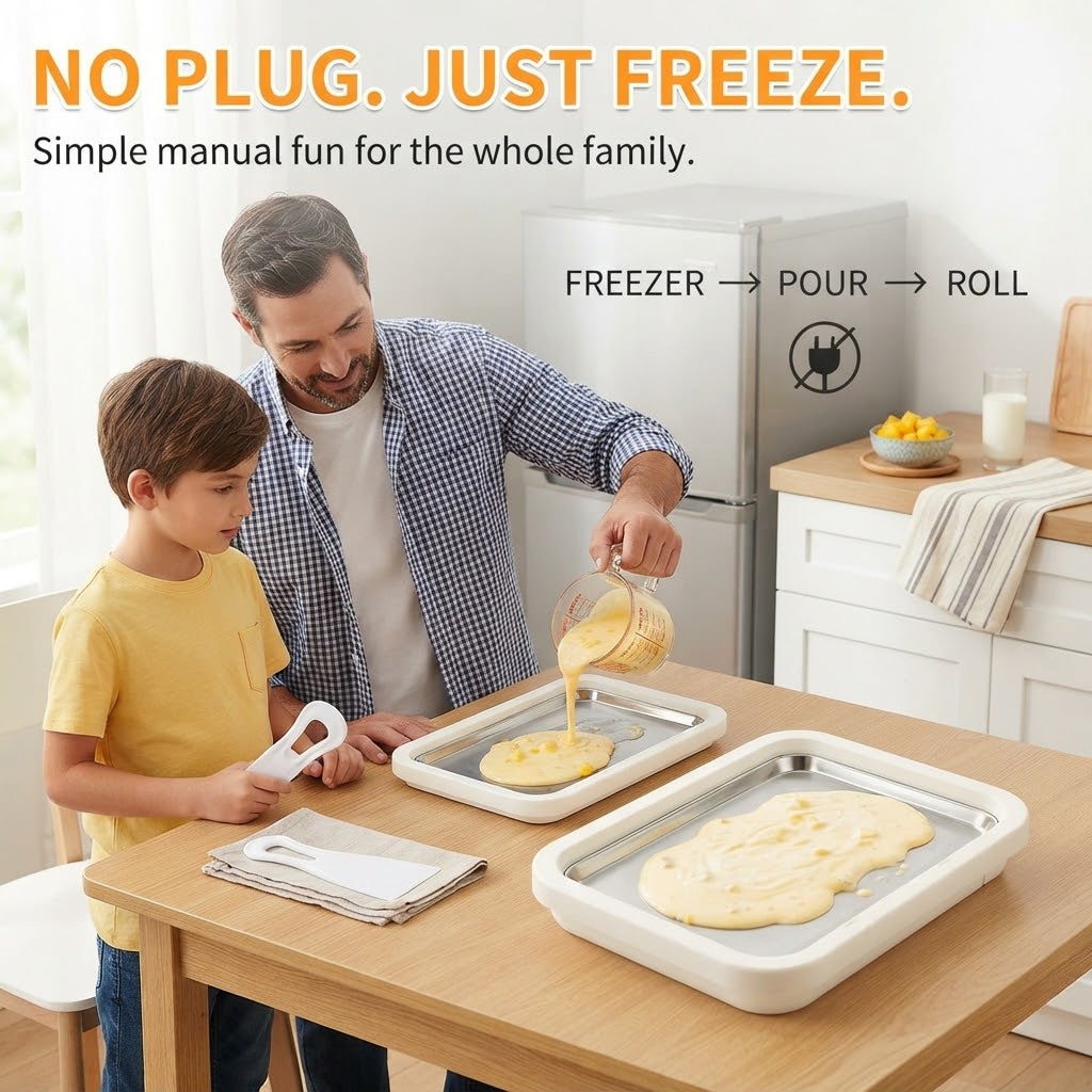 Stainless Steel Fried Ice Maker Machine & Yogurt Pan