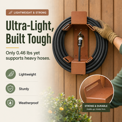 Heavy-Duty Detachable Garden Hose Holder &amp; Storage Rack