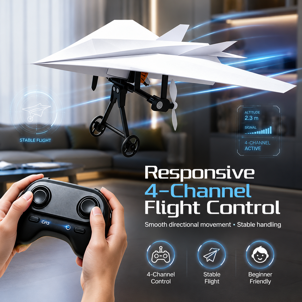 Rc Paper Airplane Motor Kit DIY Model Airplanes Launcher Construction Set