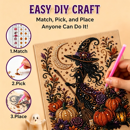 Halloween Pearl Art DIY Kit – Turn Tiny Pearls into Spooky