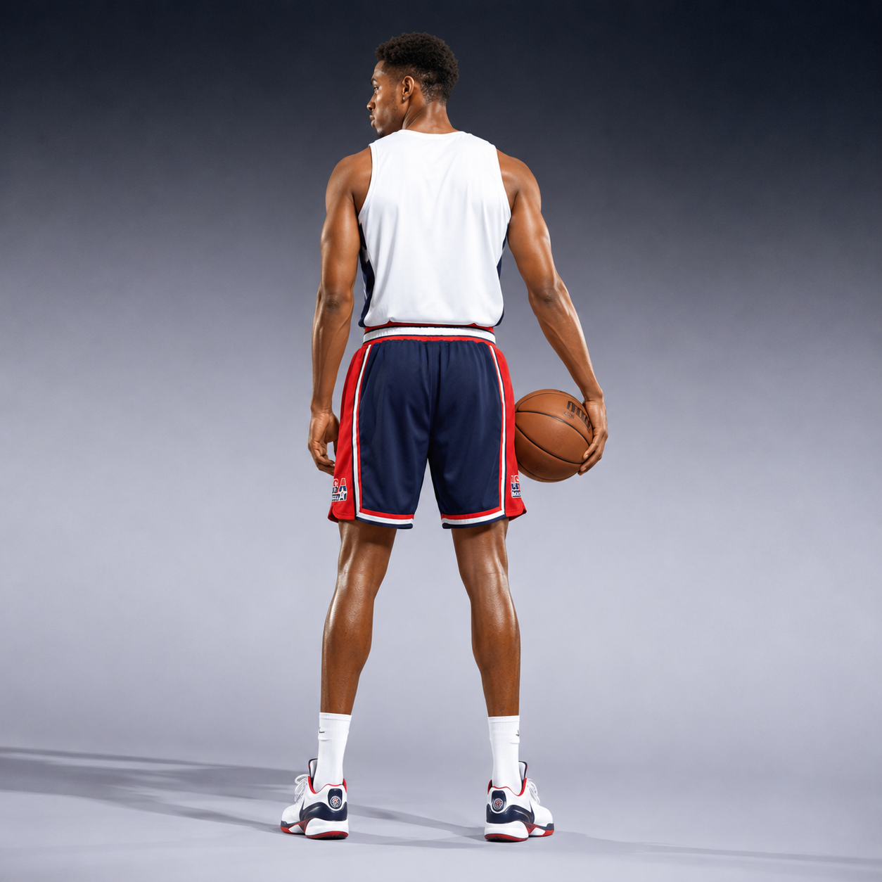 The Classic '92 Dream Edition USA Shorts – High-Quality Embroidered Retro Hardwood Basketball Shorts