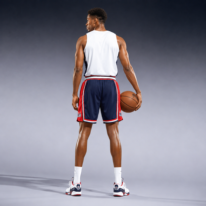 The Classic '92 Dream Edition USA Shorts – High-Quality Embroidered Retro Hardwood Basketball Shorts