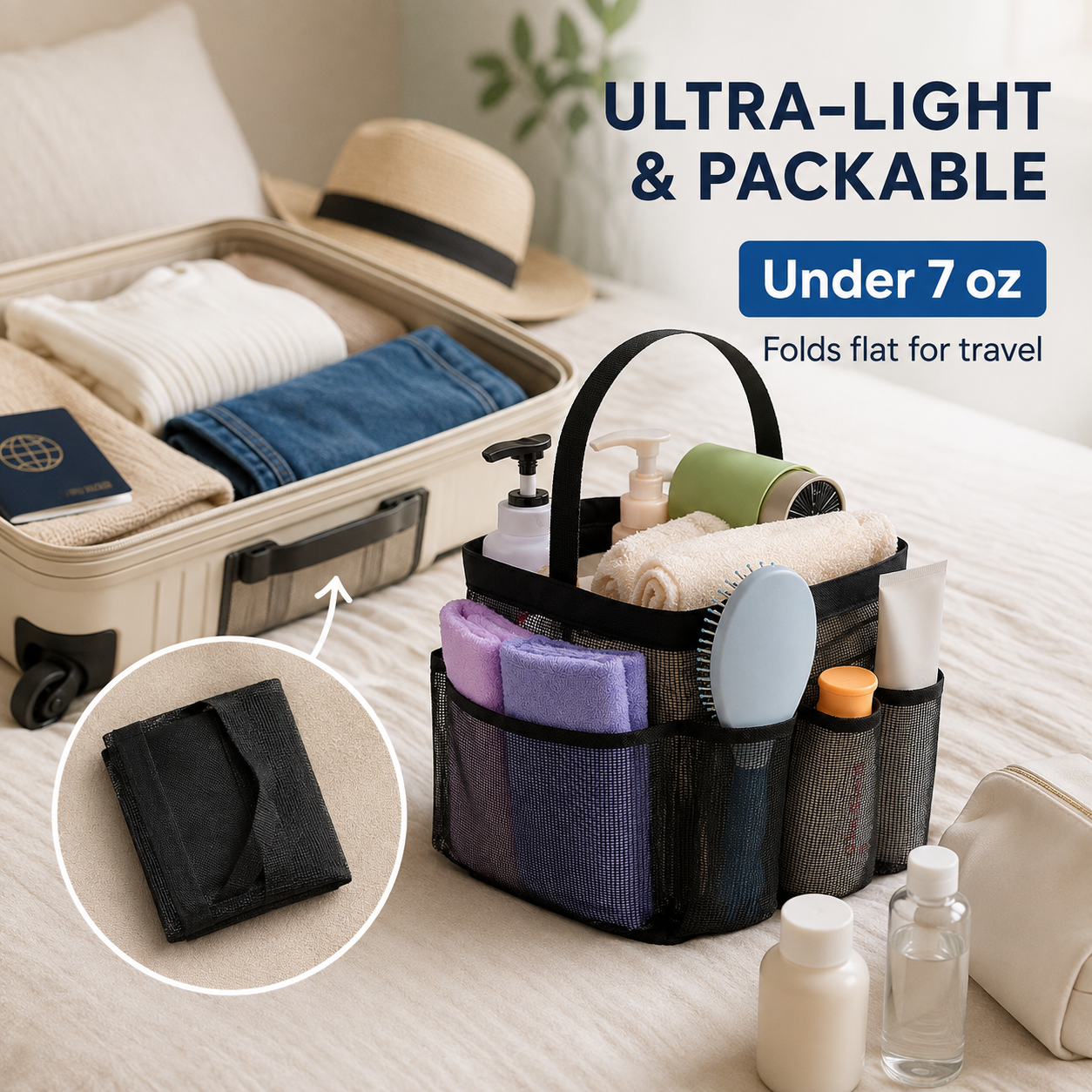 Breathable Quick-Dry Mesh Caddy &amp; Beach Tote Bag