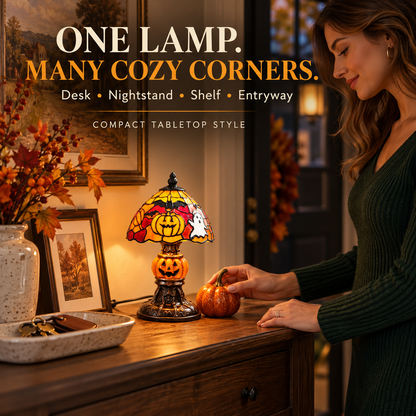 🎃Retro Pumpkin Bat Pattern Single Desk Lamp — Vintage Glow Night Light🎃