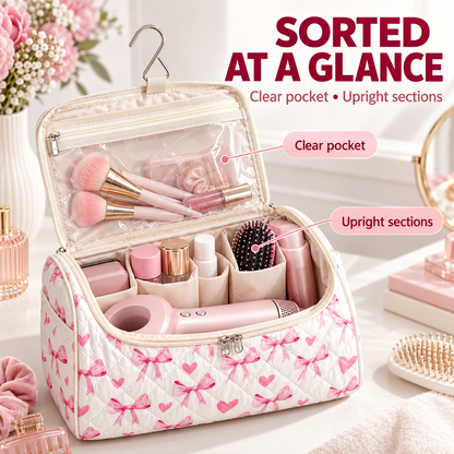Handcrafted Hair Dryer & Makeup Organizer for Effortless Travel