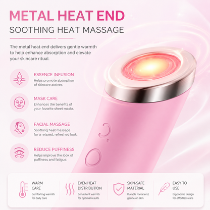 Rechargeable Silicone Facial Cleansing Brush with Heat & Vibration