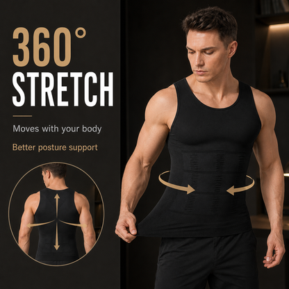 Instant Slimming: Men's Chest & Belly Compression Shaping Vest