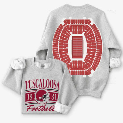 Vintage College Football Ash Grey Sweatshirt