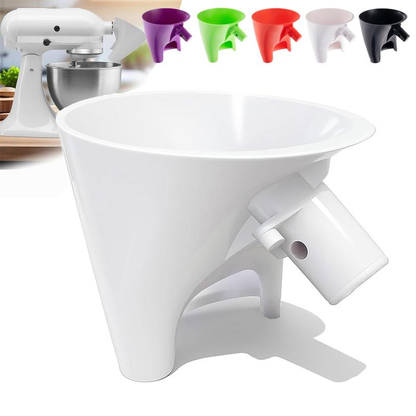 Tilting Mixer Flour Funnel - Suitable for Both Dry and Wet Ingredients.
