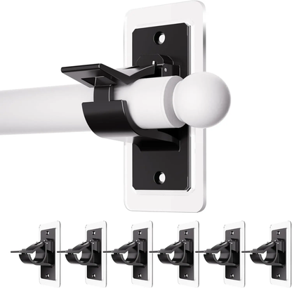 No-Drill Self-Adhesive Rod Holders for Curtains, Towel Bars, Closet Rods & More