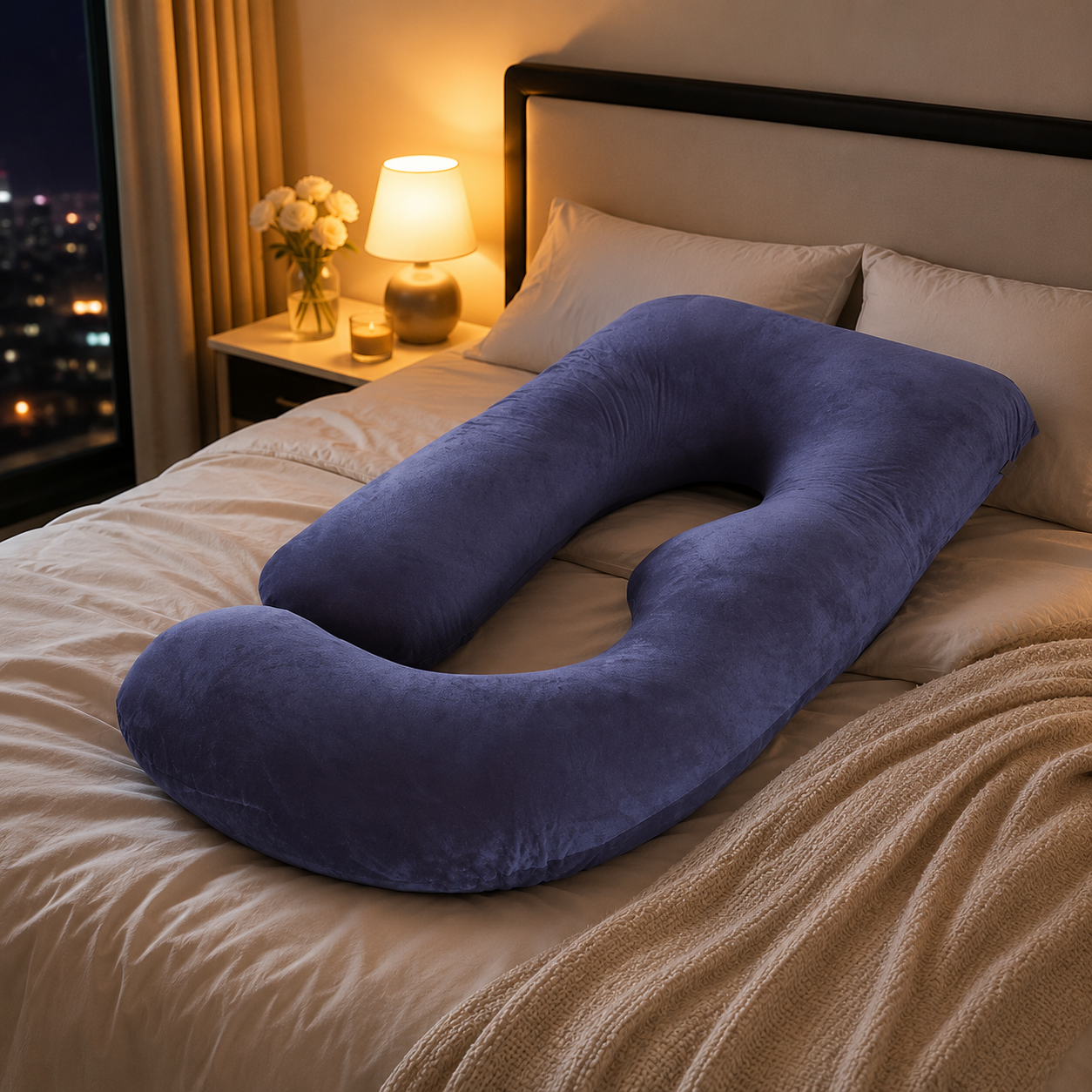 Ergonomic Long-Distance Driving Body Pillow – Lumbar & Back Pressure Relief Support for RV Travel & Road Trips