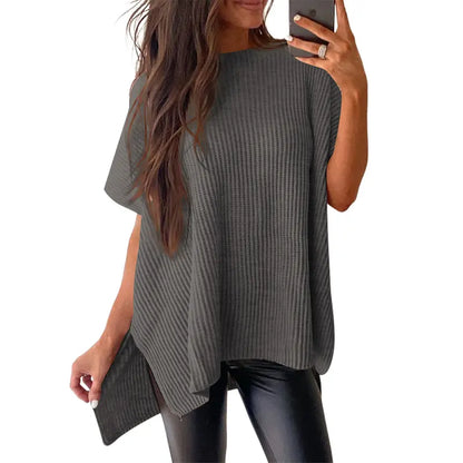 Women’s Ribbed Knit Batwing Top