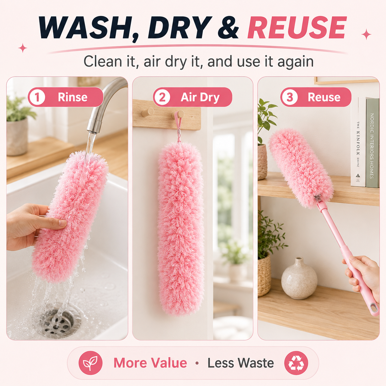 7FT Extendable Duster with 360° Flexible Head