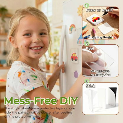 DIY Transparent Acrylic Magnetic Mini Photo Frame