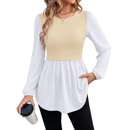Women's Long Sleeve Tunic Top with Flattering Empire Waist