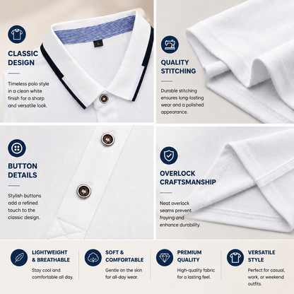 Men's Cool & Breathable Summer Polo Shirt – Stretch Slim Fit