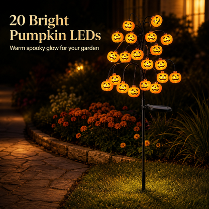 Solar Pumpkin Branch Stake Lights (20 LED)
