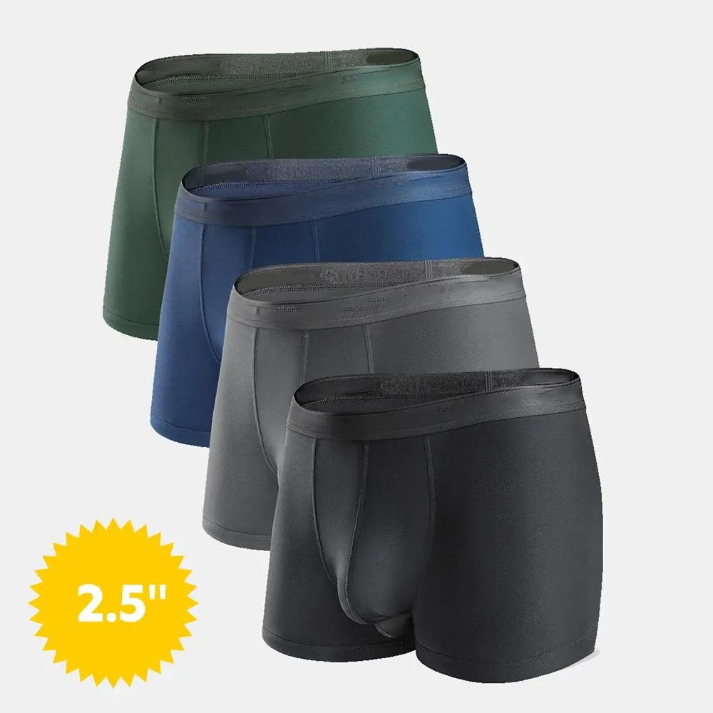 Men's Dual Pouch Micro Modal Trunks 4-Pack Basic