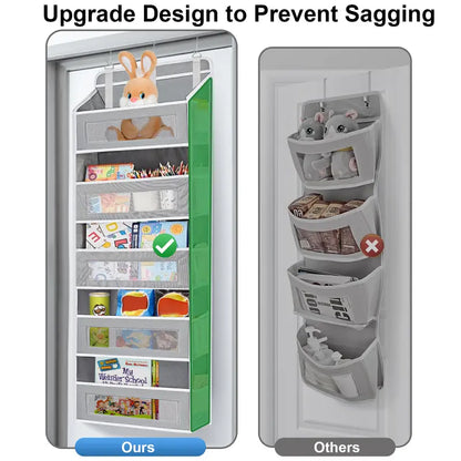 6-Tier Hanging Closet Organizer Over The Door Wardrobe Storage with Clear Card Slot