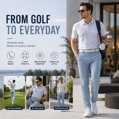 Men's Lightweight Stretch Golf Pants – Quick-drying and Breathable