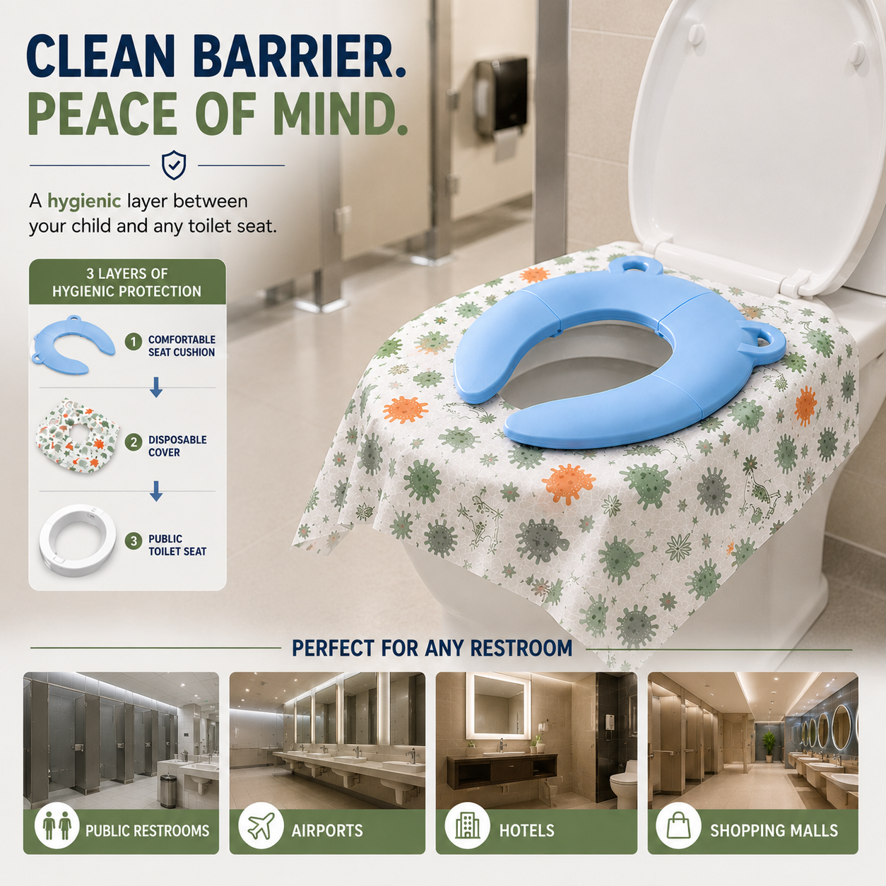 2-in-1 Folding Toilet Seat Travel Set – A Safer and Cleaner Toilet Experience