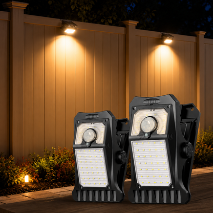 Solar Clip-On Motion Sensor Light – 45 LED Waterproof Outdoor Security Lamp with 4 Lighting Modes