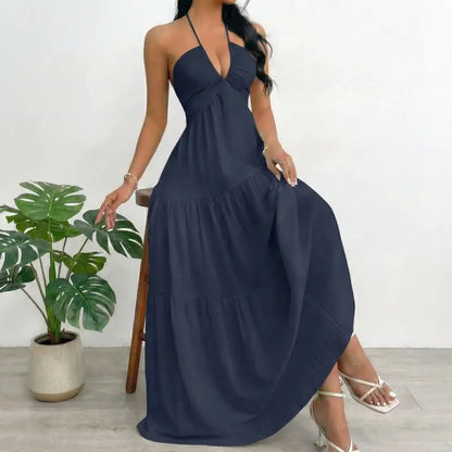 Women's Plain Dress, Summer Clothes Women, Casual Basic Loose Fit Sleeveless Dress for Beach Holiday Vacation