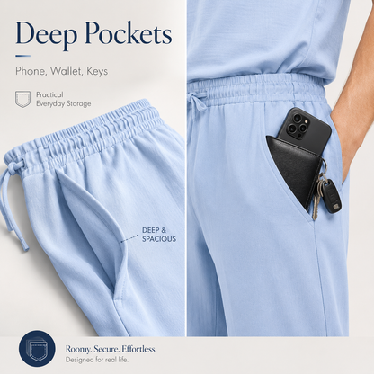 Ultimate Summer Comfort: Men’s Premium Linen Two-Piece Set