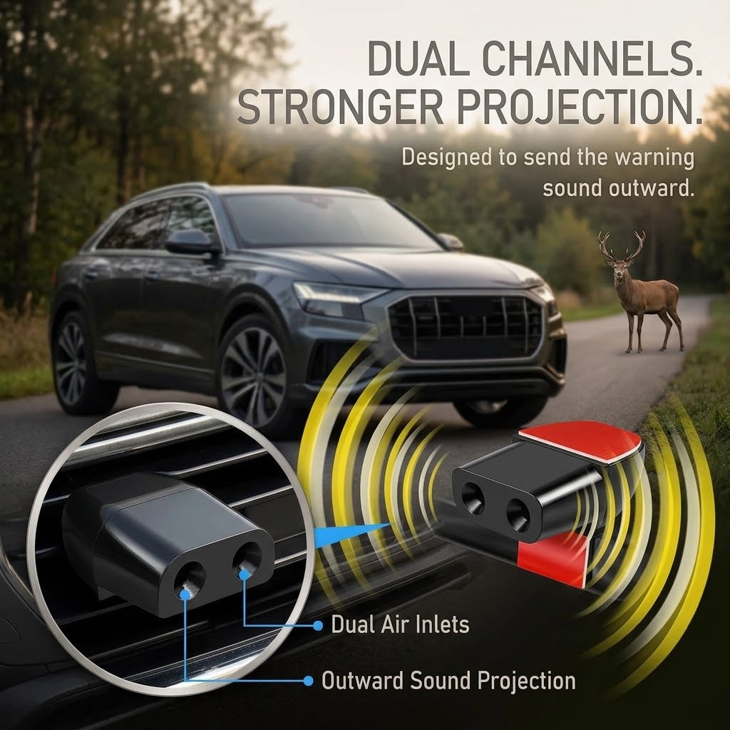 Car Deer Whistles for Low-Profile Wildlife Alerting