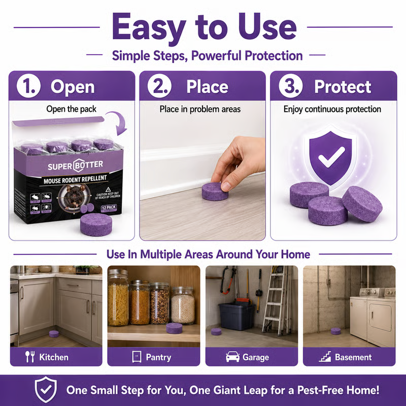 12-Pack Rodent Repellent Balls, Natural Pest Control🐭