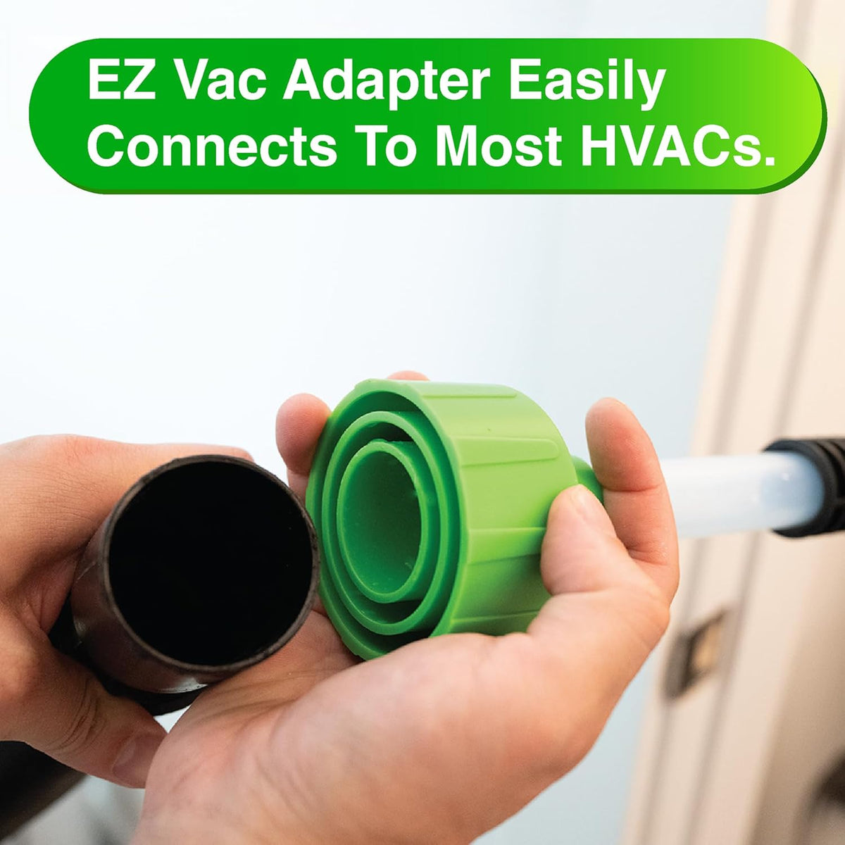 Drain Line Cleaner Adapter - Evacuates & Unclogs HVAC to PVC Lines - Universal Fit Unclogger Tool With Clear Visibility