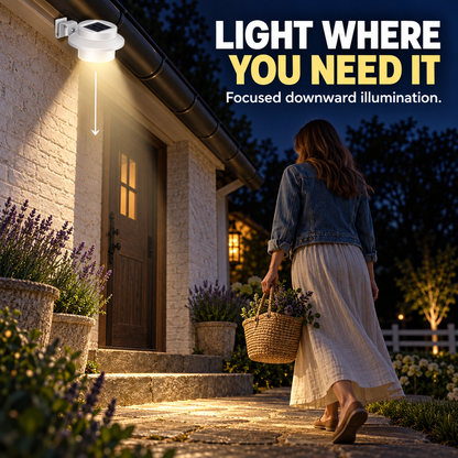 Solar Fence Lights Outdoor Waterproof, 3 LED Deck Lights for Garden Path