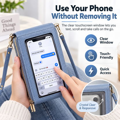 📱Touchscreen Crossbody Phone Bag with Card Slots & Dual Zippers📱
