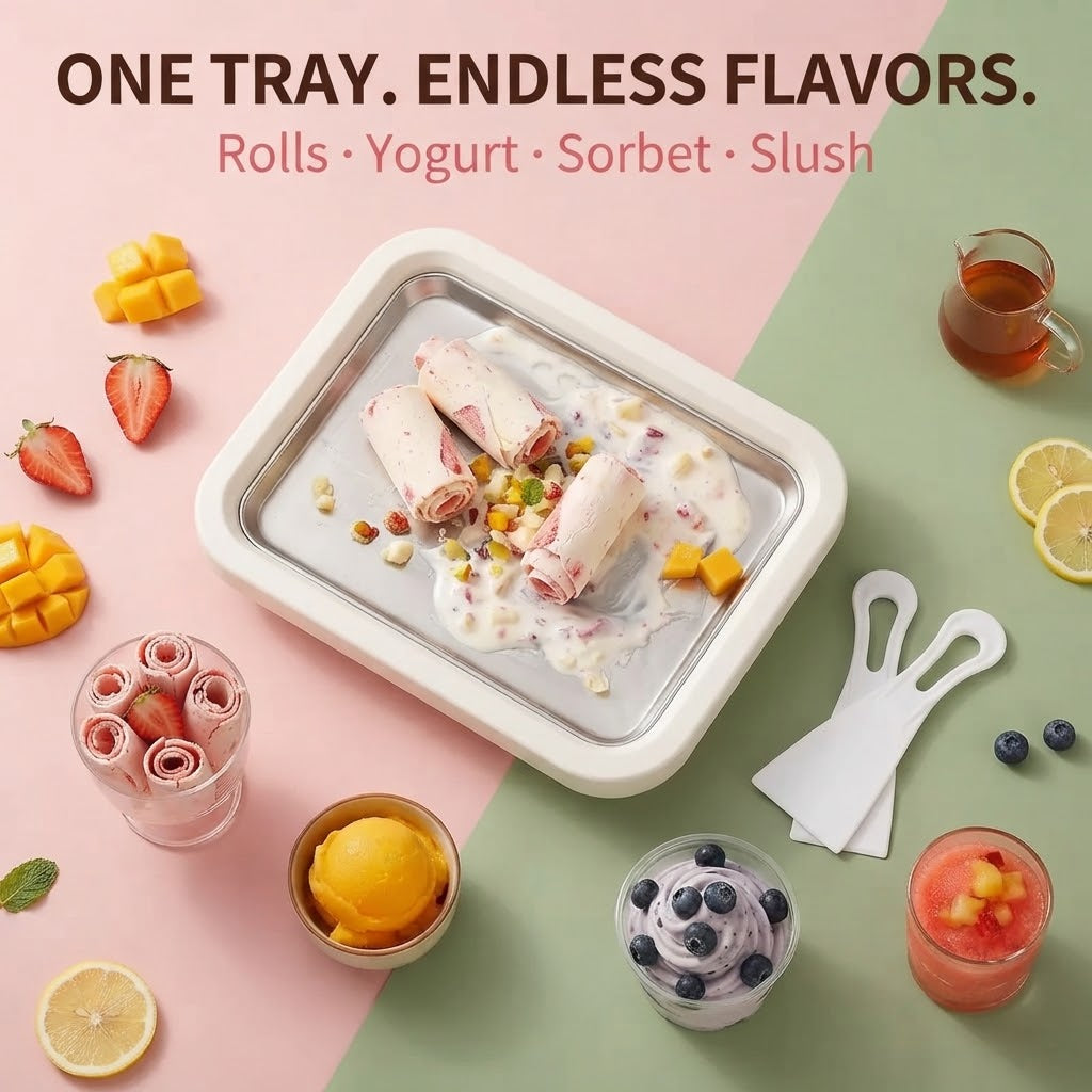 Stainless Steel Fried Ice Maker Machine & Yogurt Pan