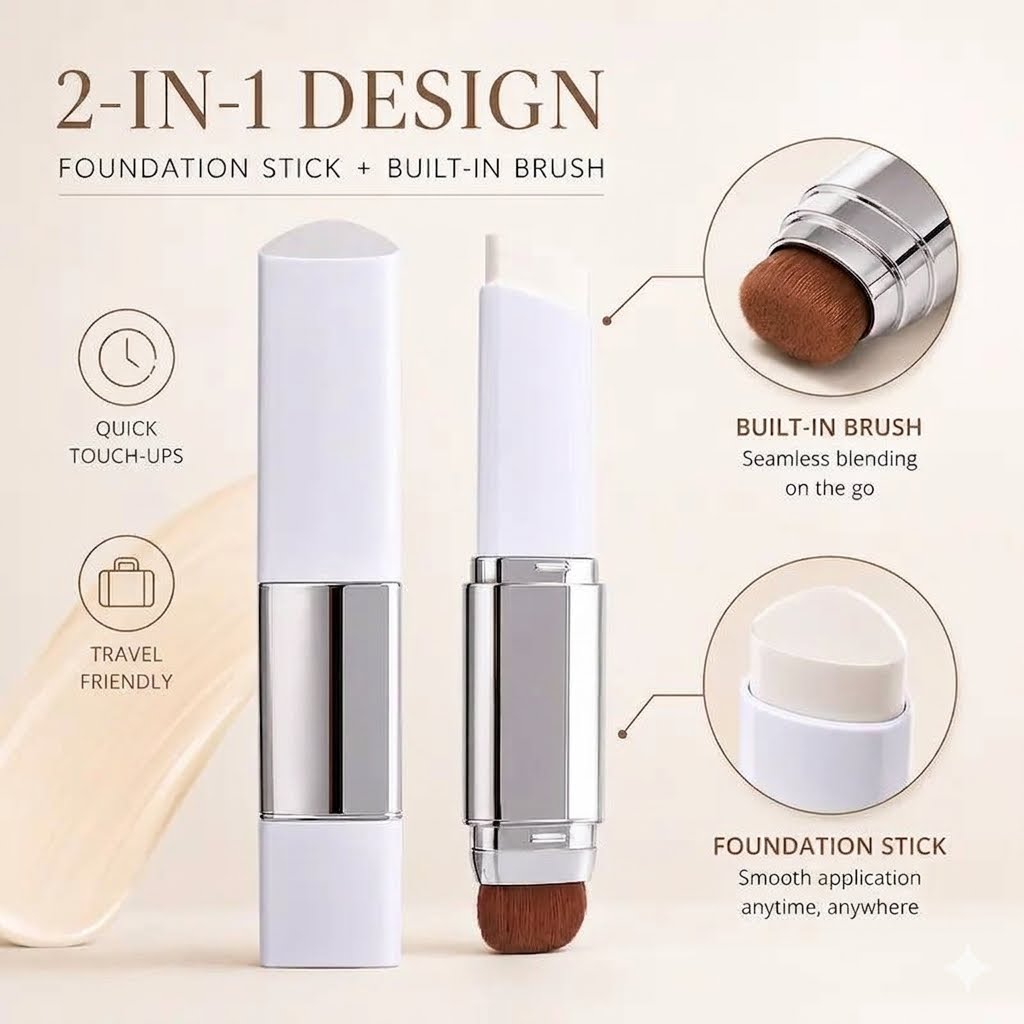 2-in-1 Foundation Stick With Built-In Brush