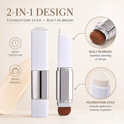 2-in-1 Foundation Stick With Built-In Brush