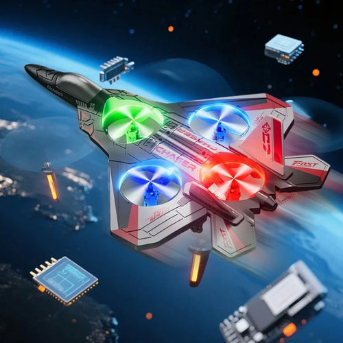 198 SkyRaptor™ LED RC Fighter Jet – High-Performance 3D Flip Stunt Plane