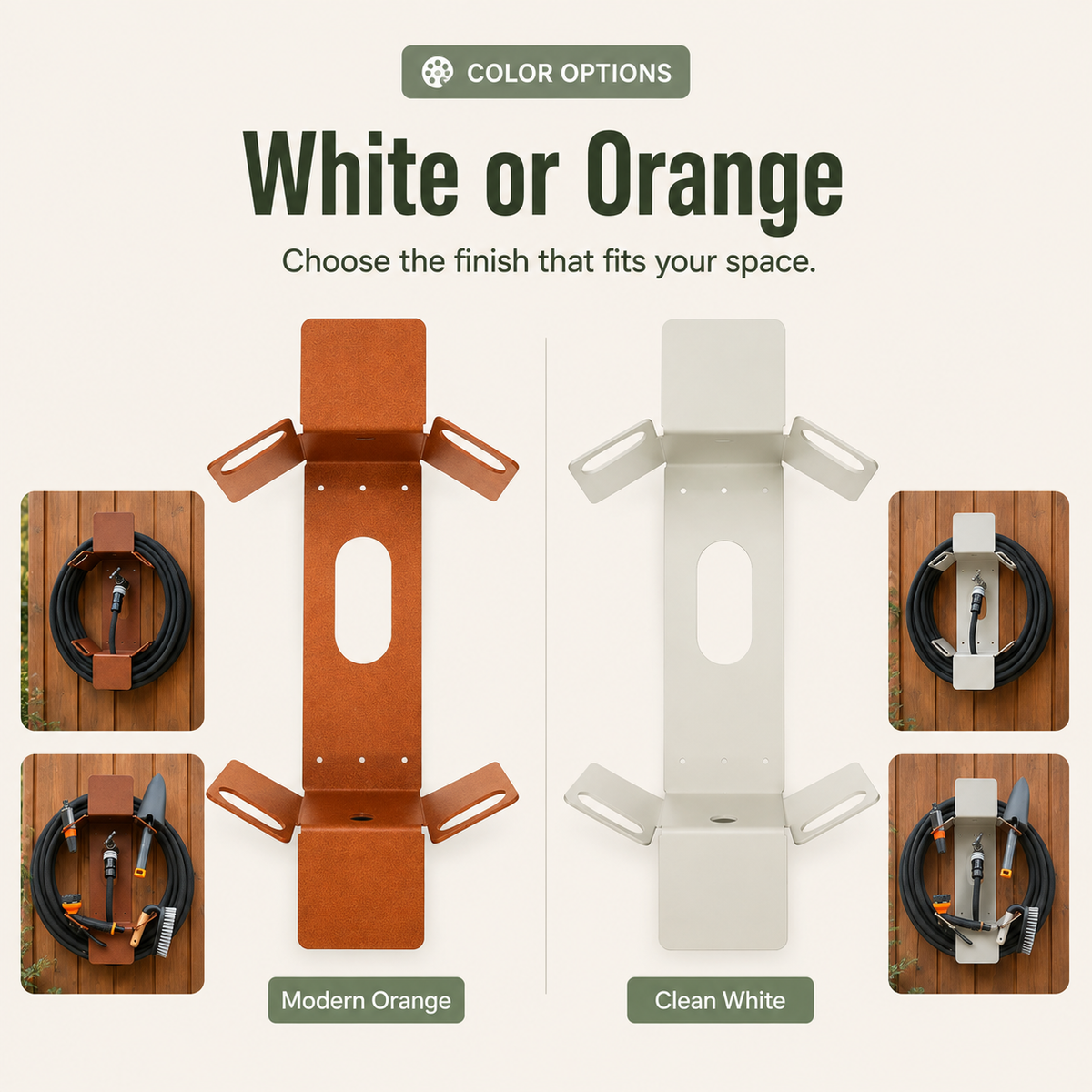 Heavy-Duty Detachable Garden Hose Holder &amp; Storage Rack
