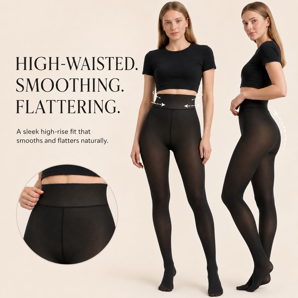 Ultra-Warm Fleece-Lined Fake-Sheer Tights | Flawless Winter Style