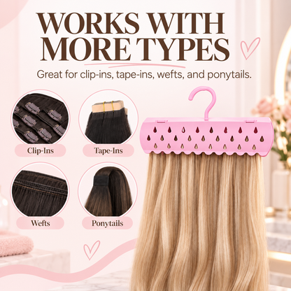 Hair Extension Holder And Hanger Stand For Styling
