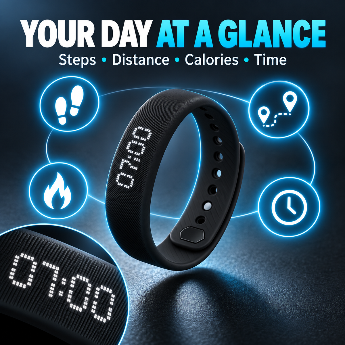 😴Smart Vibration Alarm Wristband for Heavy Sleepers & Activity Tracking😴