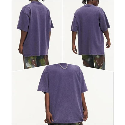 ⚡Hot Sales 49% OFF🔥4 Pack Oversized Tshirts for Men Gym Vintage Heavyweight T Shirts Cotton Workout Acid Wash Baggy Tees